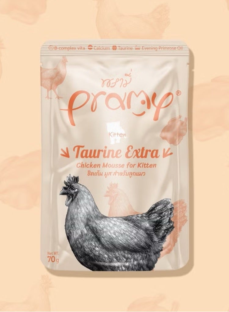 Pramy Cat Kitten Wet Food With Chicken Flavor - 6x70g - High Taurine Content for Eye & Heart Health – Essential Nutrients for Growth & Development - Image 2