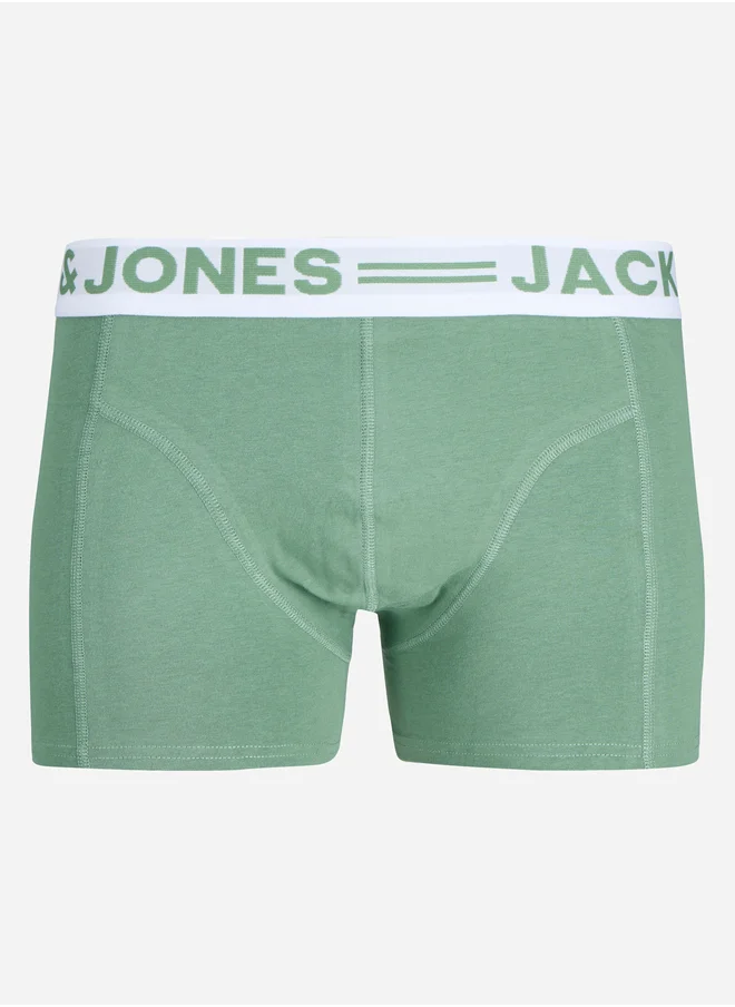 جاك اند جونز Set of 3 - Printed Waistband Trunks