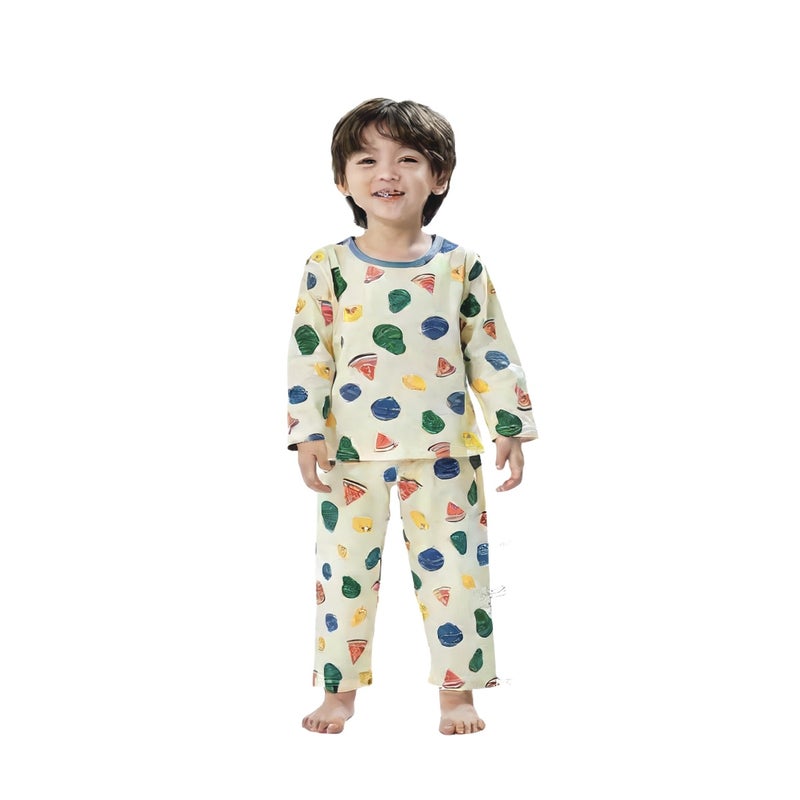 Cartoon Kids Girls Pajama Set Long Sleeve Cotton Children Sleepwear - Image 1