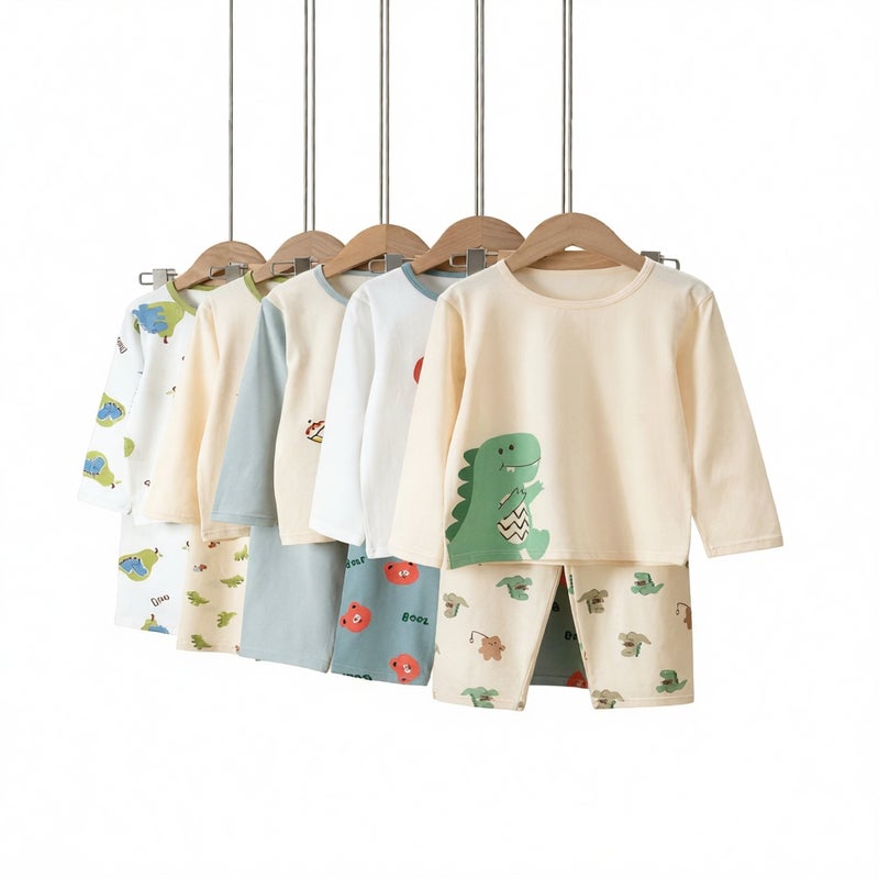 Cartoon Kids Girls Pajama Set Long Sleeve Cotton Children Sleepwear - Image 2