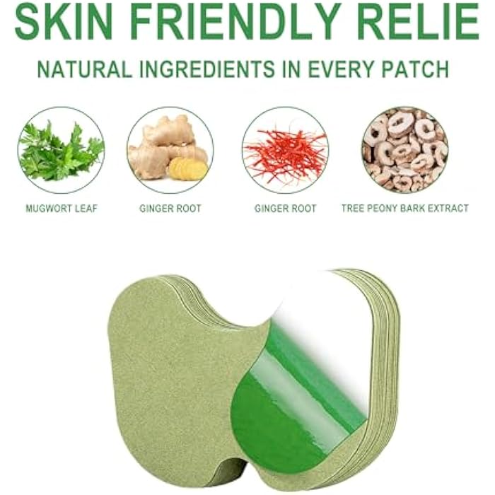 Herbal Knee Patches, 48PCS Natural Wormwood Ginger Heat Patches and Knee Sleeves for Knee, Back, Neck, Shoulder - Image 2
