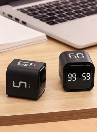 HOOPZOZA Pomodoro Timer 5/10/30/60 Minutes Custom Countdown Productivity Timer Flip Gravity Sensor Cube Timer Portable Desk Timer for ADHD Work Study Kitchen - view 2