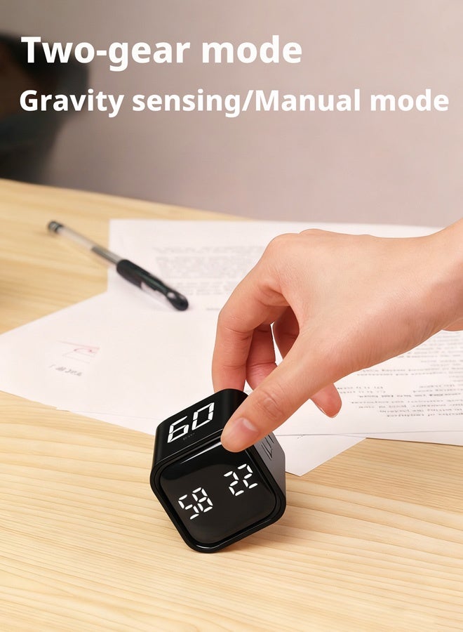 HOOPZOZA Pomodoro Timer 5/10/30/60 Minutes Custom Countdown Productivity Timer Flip Gravity Sensor Cube Timer Portable Desk Timer for ADHD Work Study Kitchen - Image 3