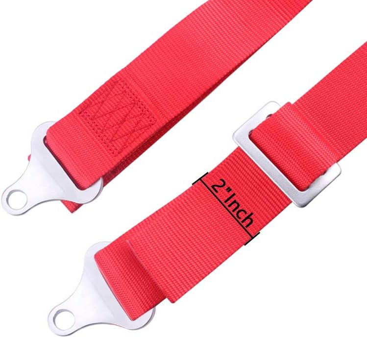 RASTP 4 Point Safety Harness Set with Ultra Comfort Heavy Duty Shoulder Pads,(Pack of 1) (Red) - Image 2