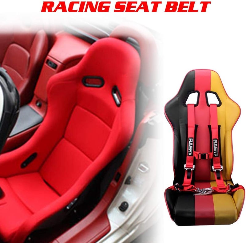 RASTP 4 Point Safety Harness Set with Ultra Comfort Heavy Duty Shoulder Pads,(Pack of 1) (Red) - Image 4