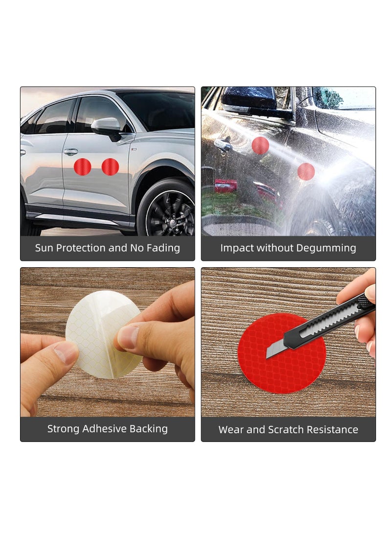 SUNSAR 30Pcs Warning Reflective Stickers - 3 Colors Safety Reflective Sticker Waterproof Reflector Sticker Reflective Tape Sticker for Vehicle, Bicycles, Motorcycles, Clothing - Image 5