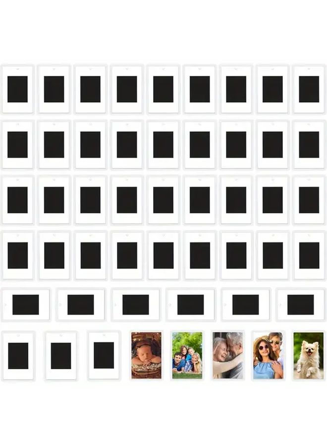 50 Pack Mini Acrylic Magnetic Photo Frames for Fridge 7x4.5cm Pictures - Image 1