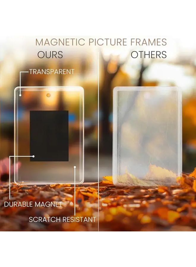 50 Pack Mini Acrylic Magnetic Photo Frames for Fridge 7x4.5cm Pictures - Image 4