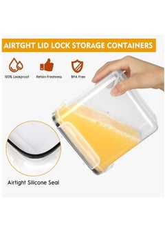 Arabest 28 Pack Airtight Food Storage Containers, Stackable Food Containers for Kitchen Food, Plastic Kitchen Storage Organizer for Sugar, Snack, Baking Supplies  - Image 5