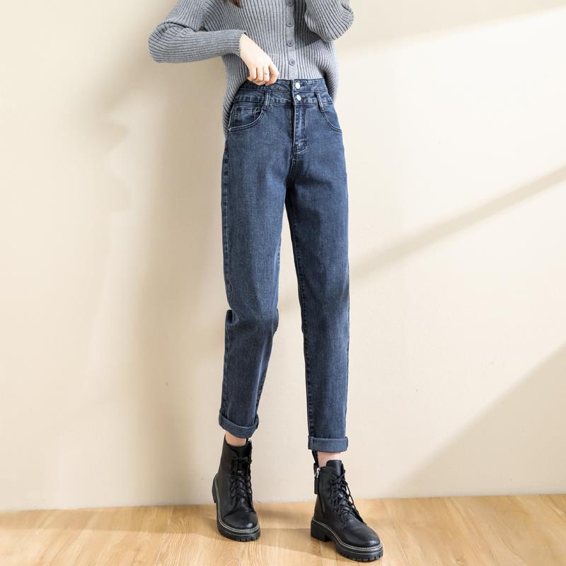 High-Waisted Dad Jeans For Women Spring And Autum Large Size Fat Mm Loose Slimming Look Harem Carrot Pants - Image 3