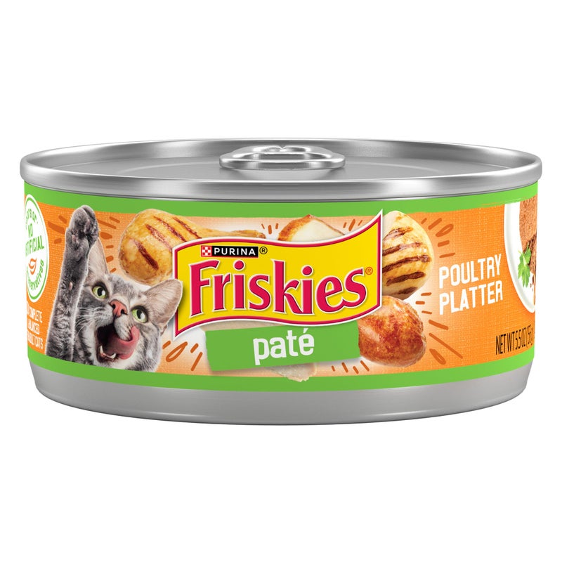 Friskies Purina Friskies Wet Cat Food Pate, Poultry Platter - (Pack of 24) 5.5 oz. Cans - Image 1