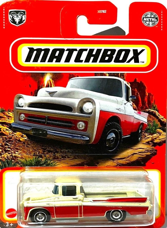 Matchbox 1957 Dodge Sweptside Pickup Truck, Red, 1:64 Scale, Die-cast Metal, Unisex, Children