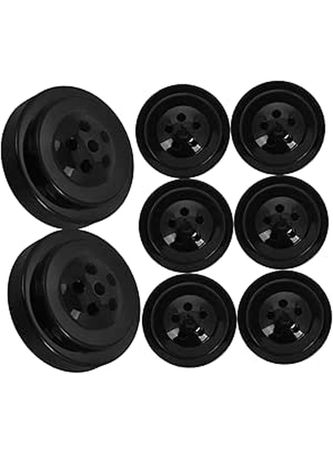 8 Piece Mini Flag Stand Set Metal Base 6 Hole Outdoor Office Decor - Image 1