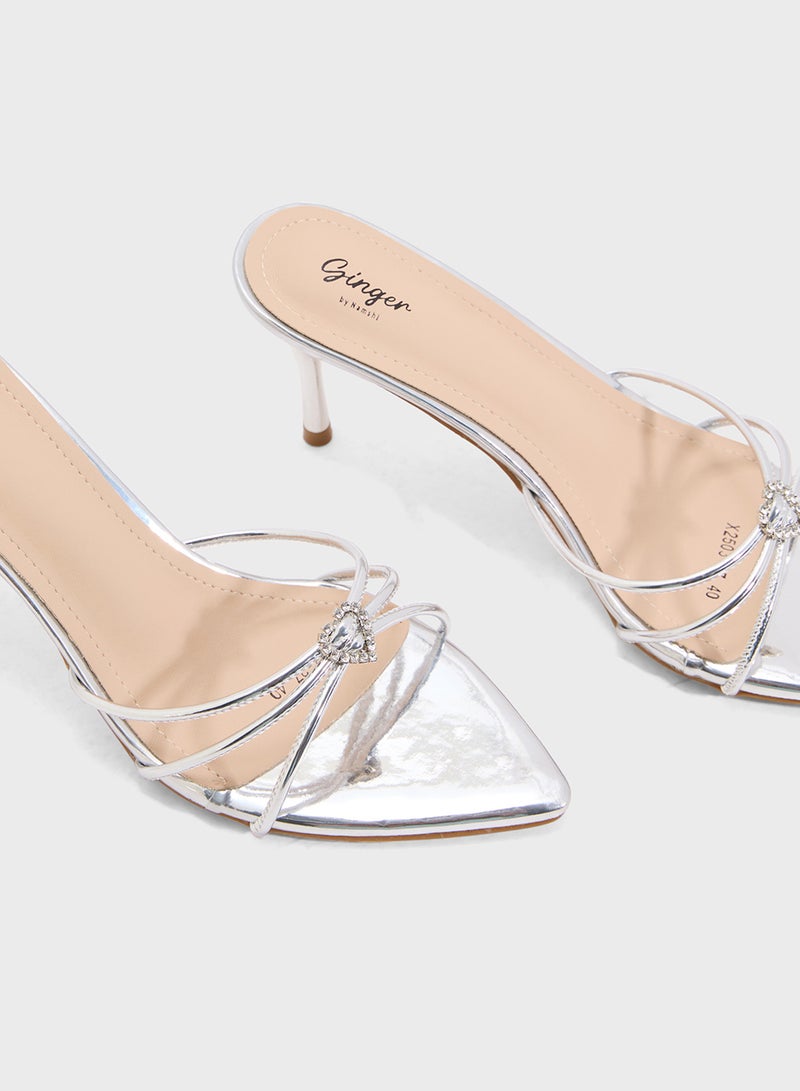 Ginger Pointed Heeled Sandal  - Image 4