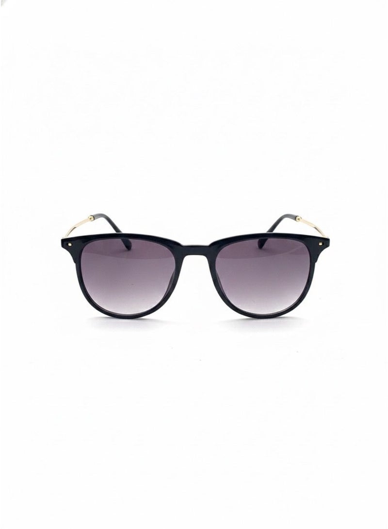 ركس نظارة شمسية للرجال و النساء مع اطار معدن ذهبي خفيفة الوزن لون اسود 14307 - Image 2