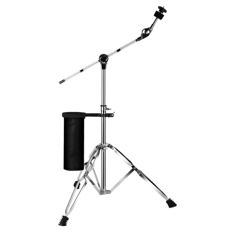 keerpusi keerpusi Cymbal Stand with Drum Sticks Holder Adjust high Boom and Straight ComboDouble Braced Legs with Rubber Feet Ride and Crash cymbal stands