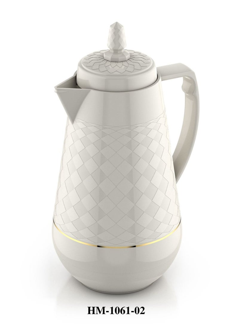 Home Master 1-liter tea thermos set from home master an elegant design with a double thermal insulation to keep heat and cold for long hours. 