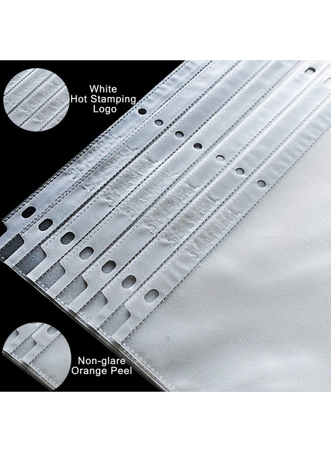 Seashell 300Pcs Non Glare Sheet Protectors 8.5 X 11 Page Protectors Reinforced 3 Holes 2 Mil Thick Top Loading Page Protectors Plastic Sleeves For 3 Ring Binder Acid Free & Archival Safe - Image 5