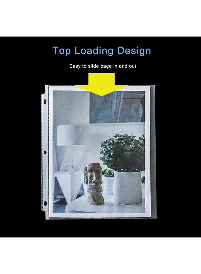 Seashell 300Pcs Non Glare Sheet Protectors 8.5 X 11 Page Protectors Reinforced 3 Holes 2 Mil Thick Top Loading Page Protectors Plastic Sleeves For 3 Ring Binder Acid Free & Archival Safe - Image 3