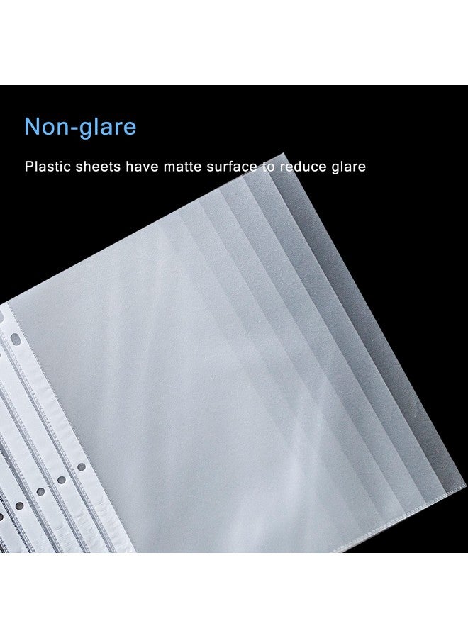 Seashell 300Pcs Non Glare Sheet Protectors 8.5 X 11 Page Protectors Reinforced 3 Holes 2 Mil Thick Top Loading Page Protectors Plastic Sleeves For 3 Ring Binder Acid Free & Archival Safe - Image 4