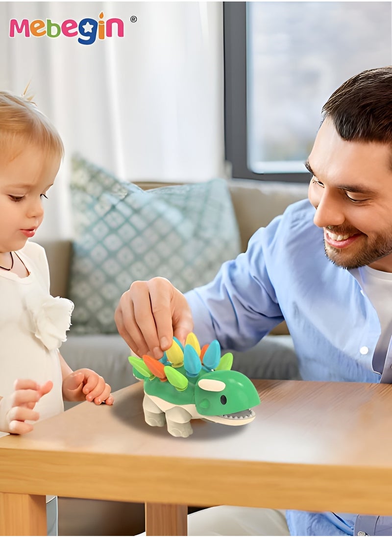 MEBEGIN Sensory Dinosaur Toy with 12 Easy-to-grasp Pieces, Educational Toys, Dinosaur Fine Motor Skills Toys, Montessori Toys, Preschool Educational Learning Toys, Travel Toy, Ideal Gift for Toddlers Aged 18 Month+  - Image 4