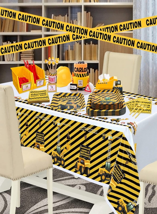 Inspireyee 160 Pack Construction Birthday Party Supplies Dump Truck Construction Birthday Decorations Construction Party Tableware Set - Plate, Napkins Serves 40 - Image 4