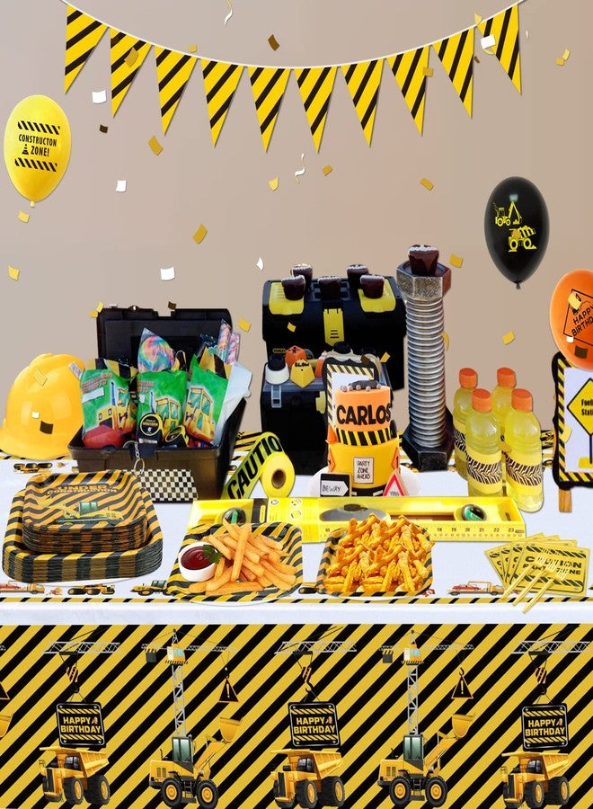 Inspireyee 160 Pack Construction Birthday Party Supplies Dump Truck Construction Birthday Decorations Construction Party Tableware Set - Plate, Napkins Serves 40 - Image 2