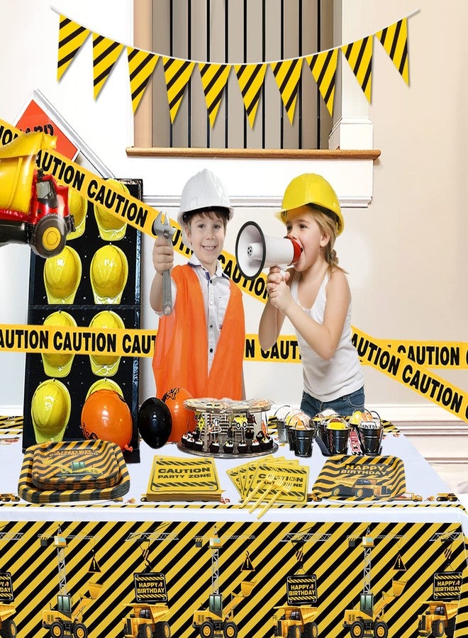 Inspireyee 160 Pack Construction Birthday Party Supplies Dump Truck Construction Birthday Decorations Construction Party Tableware Set - Plate, Napkins Serves 40 - Image 3