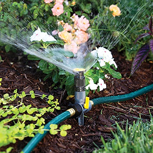 Melnor 65191AMZ Adjustable Spike Set Sprinkler Bundle, Green, Yellow - Image 4