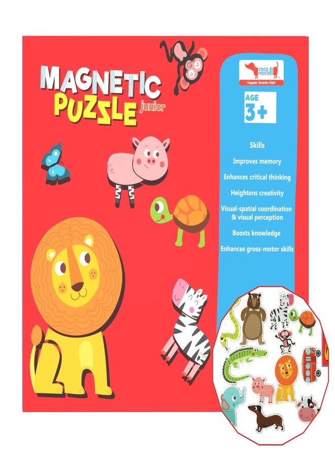CocoMoco Kids Magnetic Puzzles for Kids | 30+ Pieces Animal Puzzle | Birthday Return Gifts for Kids Ages 2 3 4 5 Years Boy Girl Montessori Learning Toys for 2+ Years - Image 1