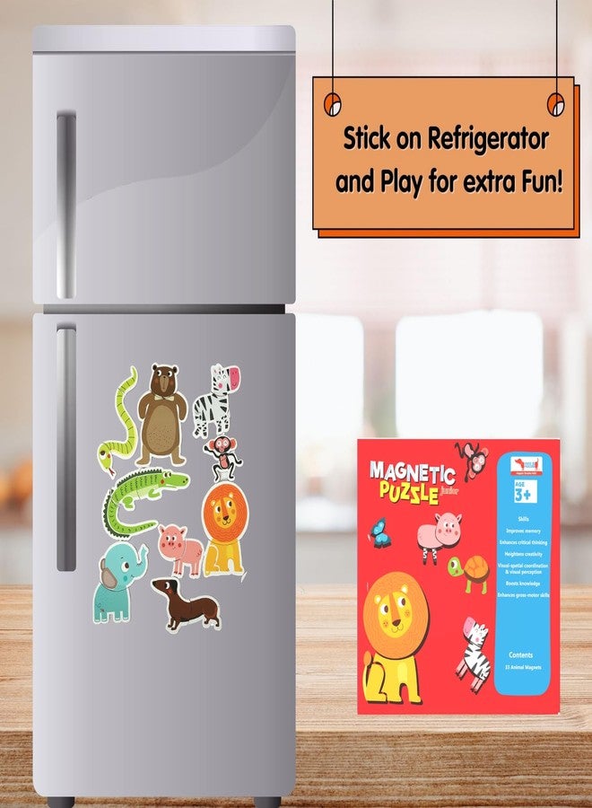 CocoMoco Kids Magnetic Puzzles for Kids | 30+ Pieces Animal Puzzle | Birthday Return Gifts for Kids Ages 2 3 4 5 Years Boy Girl Montessori Learning Toys for 2+ Years - Image 3