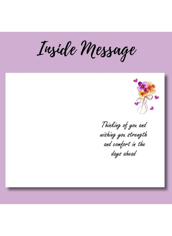 LimaLima LimaLima Sympathy Card There Are No Words Condolences Miscarriage Deceased 5 x 7 With Inside Verse Thinking About You  - Image 2