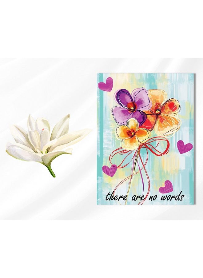 LimaLima LimaLima Sympathy Card There Are No Words Condolences Miscarriage Deceased 5 x 7 With Inside Verse Thinking About You  - Image 4