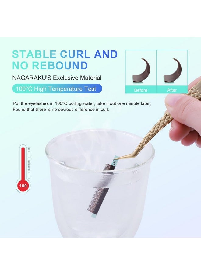NAGARAKU Eyelash Extensions Dark Brown Color 0.07Mm C Curl 7-15Mm Mix Tray Individual Lashes Classic Faux Mink Volume 20 Rows Soft Light  - Image 1
