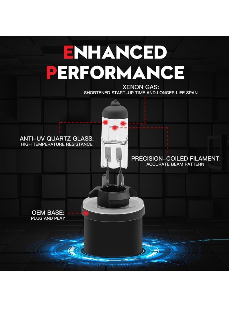 10-Piece 880 Halogen Headlight Bulb 12V_27W  Anti-UV Quartz Glass 5000K Brightness Up to 1000 Hours Lifespan