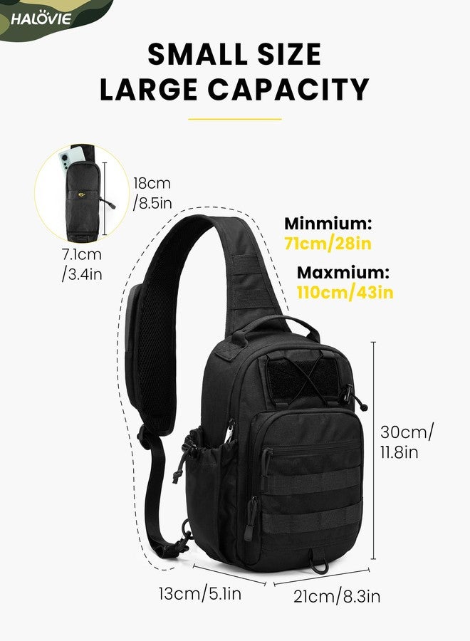 HALOVIE Tactical Shoulder Bag, black - Image 5