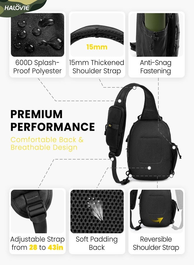 HALOVIE Tactical Shoulder Bag, black - Image 4