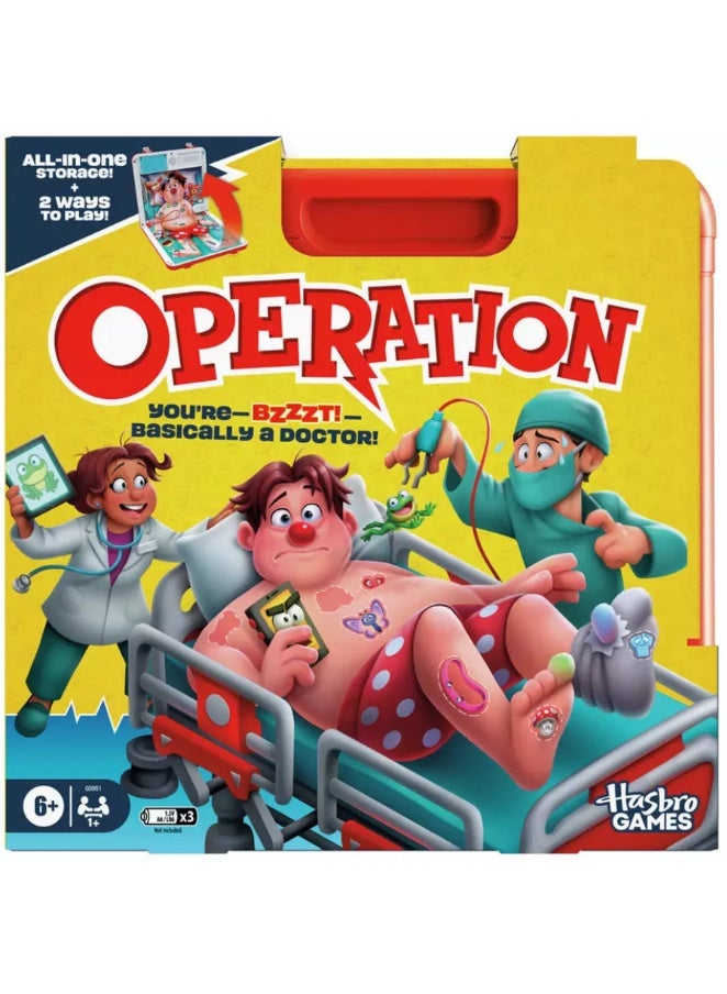Hasbro Games - Classic Operation Refresh | Portable Electronic Board Game (Ages 6+) - Image 1