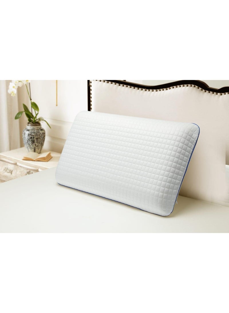 Dibaj Cooling Memory Foam Pillow with CoolMax Breathable Fabric – Ergonomic Support for Neck and Shoulder Comfort, 70x40x14 cm - Image 1