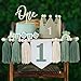 DCJHFJ Wild One High Chair Banner For 1st Birthday Party Boy Decorations With Green Tassel Garland Crown Hat Cake Topper - Image 3