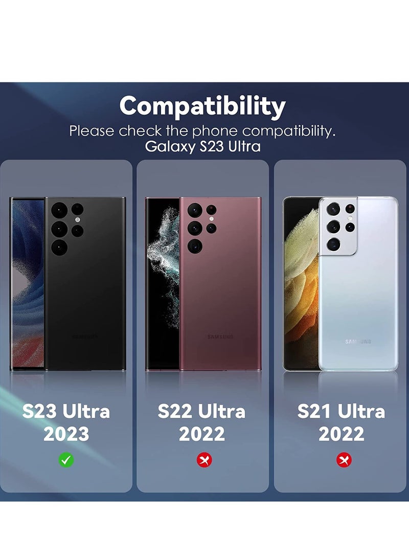 ELTRAZONE Samsung Galaxy S23 Ultra Camera Lens Protector, 9H Tempered Glass + Aluminum Alloy Metal Individual Lens Screen Ring for S23 Ultra 6.8in 5G 2023 - Glitter Gold - Image 3