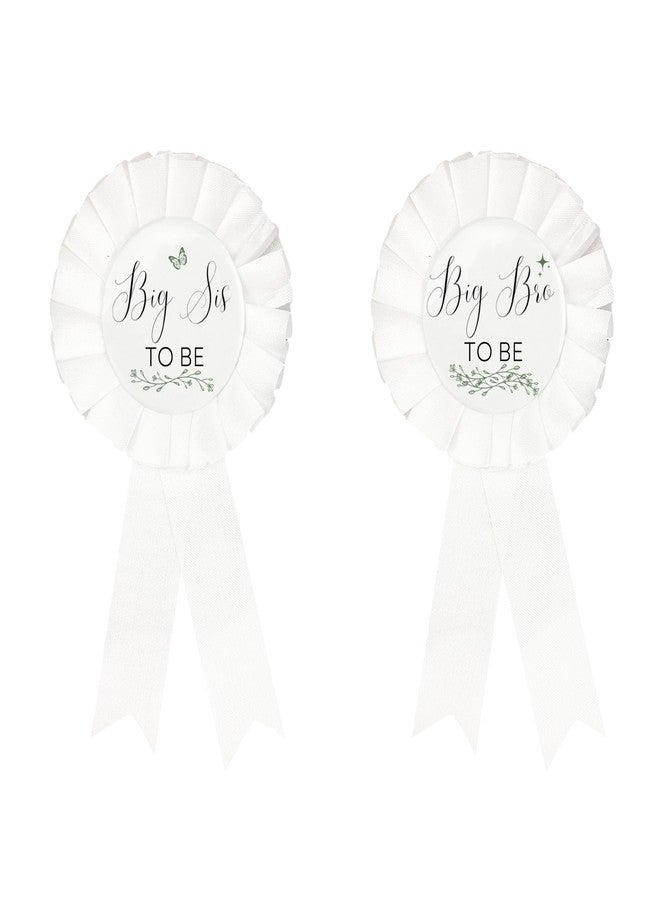 PATICARRY Green Sage Big Sis to Be & Big Brother to Be Tinplate Badge Pins for Baby Shower Decorations Welcome Baby Girl or Boy, Baby Shower Button New Dad for Gender Reveals Party, Baby Celebration. - Image 1