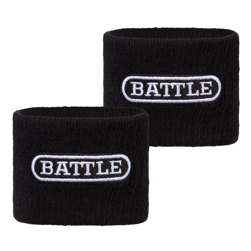 Battle Sports Thick 2.5" Football Armbands- Wrist Bands for Football, High-Performance Bands with Ultra-Soft Material to Wick Away Sweat and Keep Hands Dry- Includes 2 Wrist Bands (Black) - Image 4