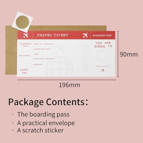 CJ&M Personalised AEROPLANE Scratch Boarding Pass, Surprise Holiday, Vacation, Birthday gift, Faux fake boarding pass, Surprise travel reveal - Image 4