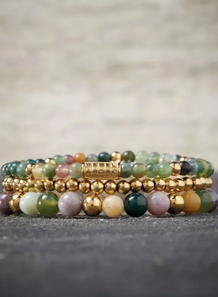 Rebel & Rose Indian Summer Bracelet - Yellowgold ionplated - 4mm S - RR-40046-G-S