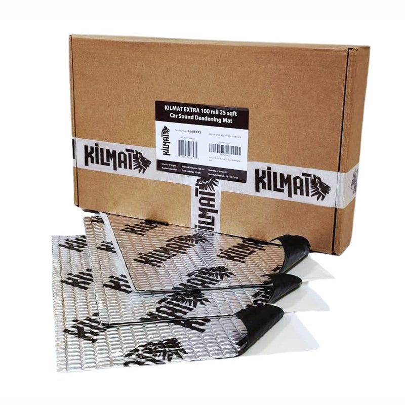 KILMAT Extra 100 mil 25 sqft Car Sound Deadening Mat Butyl Automotive Sound Deadener Audio Noise Insulation and dampening