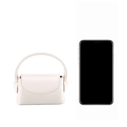 Ayliss Women Mini Purse Bag Mini Top Handle Clutch Crossbody Handbag Coin Cute Purse Lipstick Bag Y2K Accessories Gift (Off White) - Image 4