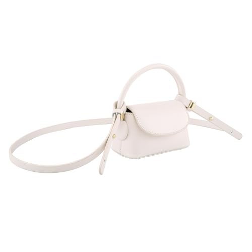 Ayliss Women Mini Purse Bag Mini Top Handle Clutch Crossbody Handbag Coin Cute Purse Lipstick Bag Y2K Accessories Gift (Off White) - Image 2