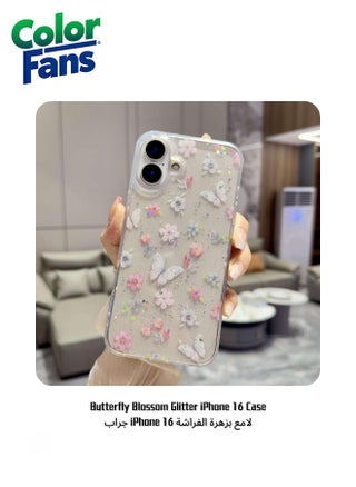 Clear with Soft Pink Flowers and Butterflies