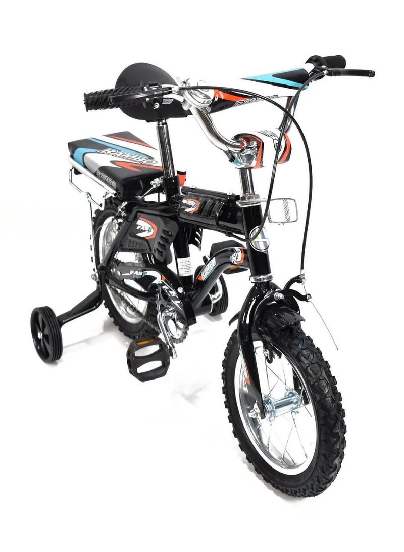 Rambo Freestyle Kids Bike with Two Trainig Wheels, Adjustable Seat, Handbrake, 12-Inch Size, For Kids Ages 3-6 Years Old, Gift For Kids. - Image 3